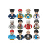 Kids 3D Family Figures Set Building Blocks City Worker Fireman Doctor Dolls Bricks Educational Toys For Children Birthday Gift