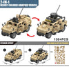 WW2 TBS Assault Team Military Hummer Jeep Armored Vehicle Building Block Model Army Mini Soldier Transport Chariot Toys Kit Gift