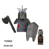 TV6410 MOC Medieval Knight Soldier Bricks Warrior Orc Armor Helmet Shield Mini Action Figures Building Blocks Kids Toys