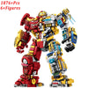 Superheroes Avengers Iron Man Hulkbuster Steel Mecha Action Figures Building Blocks Classic Movie Model Bricks Toys For Kid Gift