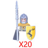 Military Building Blocks Medieval Anime Science Fiction Solider Figures Gifts Weapons Knight Legion Shields Helmet Mini Bricks