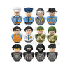 Mini City Action Figures Building Block Girl Driver Teacher Waiter Police Pirate Captain Different Characters Bricks MOC Toys