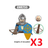 Military Building Blocks Medieval Solider Figures Knights of Jerusalem Crusades The War of Roses Legion War-horse Weapons Shield