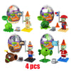 Plants Vs. Zombies Building Blocks Toy Capsules Assembled Bricks Puzzle Peashooter Anime Figure Dolls Model Toy Children Gift