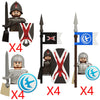 Military Building Blocks Medieval Anime Science Fiction Solider Figures Gifts Weapons Knight Legion Shields Helmet Mini Bricks