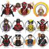 Hot Toys G0175 Movie Cartoon Deadpool Wolverine Gambit Bricks Collection Educational Building Blocks Model Christmas Gifts Toys