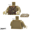 10 Torso MOC WW2 Soldiers Builidng Block Toys Body Parts for Figures DIY Construction Toy