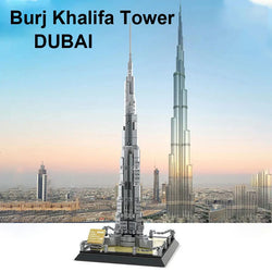 555PCS The Burj Khalifa Tower Of Dubai Building Blocks World Famous Architecture Bricks City Street View Toys Gifts For Children