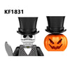 WM6205 Novel Horrible Movie Halloween Pumpkin Vampire Zombies Building Blocks Mini Action Figure Toys