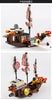 New Phantom Ninja Dragon Ship Model Building Blocks Sodiers Figures Boat Bricks MOC Creative Expert Kids Toys for Boys Children