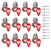 Medieval Military Roman Soldiers French Cavalry Figures Building Block Castle Guard Weapons Shield Helmet Banner Sword Toys K147