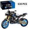 1:8 586PCS High-tech Classic Motorcycle Building Model Blocks Motor City Racer Bricks Toys for Boys Childrens Halloween Gifts