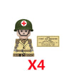 WWII Military Figure Building Blocks British German US Soviet Soldiers Map Rations Printed weapons 98K Bobosha Kid Gift Toy K127