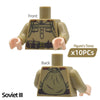 10 Torso MOC WW2 Soldiers Builidng Block Toys Body Parts for Figures DIY Construction Toy