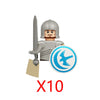 Military Building Blocks Medieval Anime Science Fiction Solider Figures Gifts Weapons Knight Legion Shields Helmet Mini Bricks