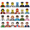 Kids 3D Family Figures Set Building Blocks City Worker Fireman Doctor Dolls Bricks Educational Toys For Children Birthday Gift