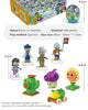 Plants Vs. Zombies Capsule Toys Assembled Building Blocks Puzzle Peashooter Anime Figure Dolls Model Gift For Children