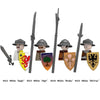 Medieval War Castle Militia American Civil War Soldiers Building Block Figure Soldier Weapon Infantry Knight Blacksmith Toy K147