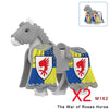 Military Building Blocks Medieval Solider Figures Knights of Jerusalem Crusades The War of Roses Legion War-horse Weapons Shield