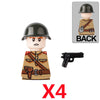 WWII Military Figure Building Blocks British German US Soviet Soldiers Map Rations Printed weapons 98K Bobosha Kid Gift Toy K127