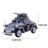 WW2 US German soldiers Figure vehicle Military Building Blocks Tank Armored Car Truck Gun Accessories Army Bricks Toy Kids M087