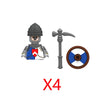 Military Building Blocks Medieval Solider Figures Knights of Jerusalem Crusades The War of Roses Legion War-horse Weapons Shield