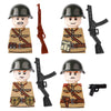 WWII Military Figure Building Blocks British German US Soviet Soldiers Map Rations Printed weapons 98K Bobosha Kid Gift Toy K127