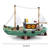 Fishing Boat Trawler Great White Shark Boat Building Blocks Pirate Ship Figures Model Bricks Set Kids DIY Toys Holiday Gifts