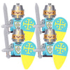 Military Building Blocks Medieval Solider Figures Knights of Jerusalem Crusades The War of Roses Legion War-horse Weapons Shield