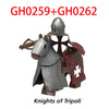 Military Building Blocks Medieval Solider Figures Knights of Jerusalem Crusades The War of Roses Legion War-horse Weapons Shield