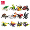 Insect Animals Figures Set Mini Building Blocks Toy Assembly 3d Constructor Micro Bricks Toy For Kids Boys 9 to 12 Year Old Gift