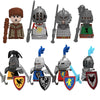 Medieval War Castle Militia American Civil War Soldiers Building Block Figure Soldier Weapon Infantry Knight Blacksmith Toy K147