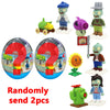 Plants Vs. Zombies Capsule Toys Assembled Building Blocks Puzzle Peashooter Anime Figure Dolls Model Gift For Children