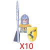 Military Building Blocks Medieval Anime Science Fiction Solider Figures Gifts Weapons Knight Legion Shields Helmet Mini Bricks