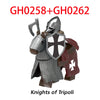 Military Building Blocks Medieval Solider Figures Knights of Jerusalem Crusades The War of Roses Legion War-horse Weapons Shield