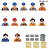 Kids 3D Family Figures Set Building Blocks City Worker Fireman Doctor Dolls Bricks Educational Toys For Children Birthday Gift