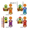 Ninja Turtle Movie Mini Action Figures Bricks Leo Raph Don Weapons Assemble Building Blocks MOC DIY Toys for Children