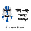 X0351 Clone Trooper Kamino Building Blocks Bomb Squad Trooper Bricks 501st Legion Jet Troopers Figure Captain Grey Mini Kid Toy