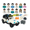 Mini City Action Figures Building Block Girl Driver Teacher Waiter Police Pirate Captain Different Characters Bricks MOC Toys