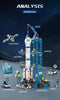 HUIQIBAO Space Aviation Manned Rocket Building Blocks With Astronaut Figure City Aerospace Model Bricks Children Toys for Kids