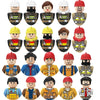 Kids 3D Family Figures Set Building Blocks City Worker Fireman Doctor Dolls Bricks Educational Toys For Children Birthday Gift