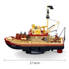 Fishing Boat Trawler Great White Shark Boat Building Blocks Pirate Ship Figures Model Bricks Set Kids DIY Toys Holiday Gifts