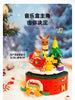 Pokemon Figures Pikachu Eevee Rotating Christmas Music Box Assembled Blocks Toys Desktop Decoration Model Children's Toys Gifts