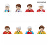 Kids 3D Family Figures Set Building Blocks City Worker Fireman Doctor Dolls Bricks Educational Toys For Children Birthday Gift