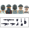 City Accessories MOC Modern Villain Gangster Figures Bazooka Building Block Soldier Mask Helmet Guns Military Weapon Bricks Toys