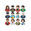 Kids 3D Family Figures Set Building Blocks City Worker Fireman Doctor Dolls Bricks Educational Toys For Children Birthday Gift