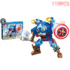 Transformation Robot Disney Building Blocks Mini Model Figures Spiderman Iron Man Venom Captain Hawk Deadpool Technic Gifts Toys