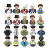 Kids 3D Family Figures Set Building Blocks City Worker Fireman Doctor Dolls Bricks Educational Toys For Children Birthday Gift