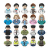 Kids 3D Family Figures Set Building Blocks City Worker Fireman Doctor Dolls Bricks Educational Toys For Children Birthday Gift