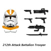 X0351 Clone Trooper Kamino Building Blocks Bomb Squad Trooper Bricks 501st Legion Jet Troopers Figure Captain Grey Mini Kid Toy